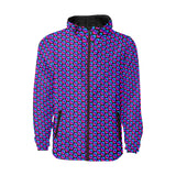 Pulses Small Black Men's All Over Print Quilted Windbreaker