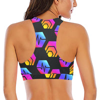 Hex Pulse Combo Black Crop Bikini Top