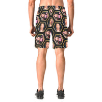 Richard Heart Faces Men's All Over Print Elastic Beach Shorts