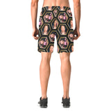 Richard Heart Faces Men's All Over Print Elastic Beach Shorts