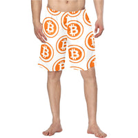 bitcoin orange Men's Swim Trunk - Crypto Wearz