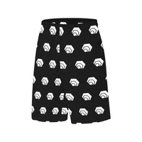 Hex White Black All Over Print Basketball Shorts With Pockets