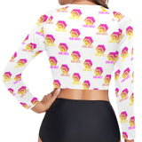 Hex Color Dot Com Long Sleeve Bikini Top