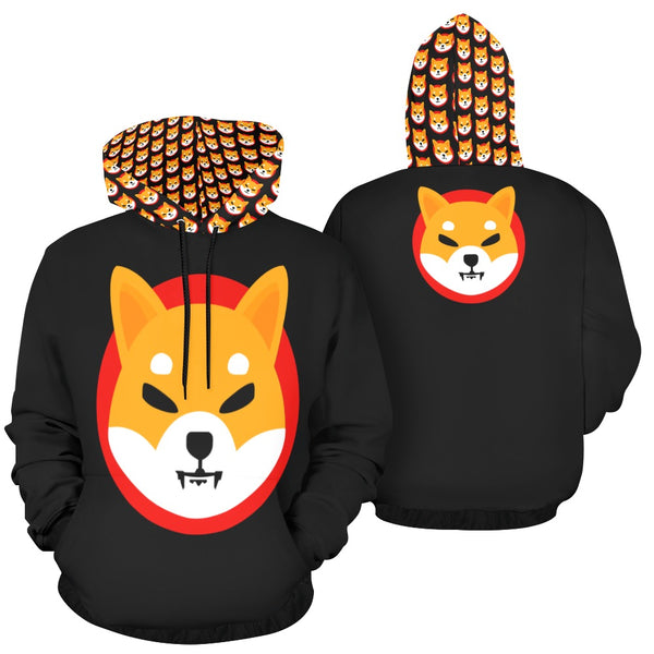 Shiba Inu Black Special Edition Men's All Over Print Hoodie