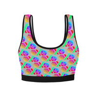 Hex PulseX Pulse Grey Women's All Over Print Sports Bra