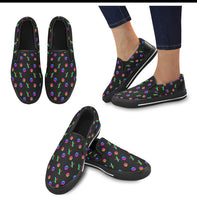 HPX Black Slip-on Canvas Women's Shoes