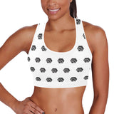 Hex Black Women's All Over Print Sports Bra