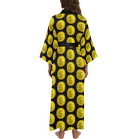 IM 3D BLK Women's Long Kimono Robe