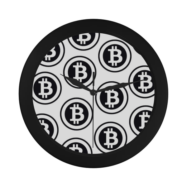 Bitcoin Elegant Black Wall Clock