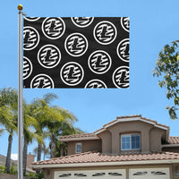 Litecoins Black Flag (70" x 47") - Crypto Wearz