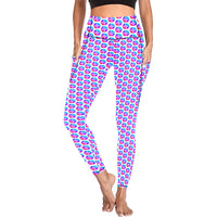 Pulses Small All Over Print High Waist Leggings with Pockets