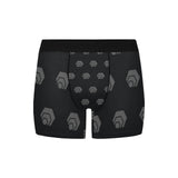 Hex Black & Grey Men's All Over Print Boxer Briefs with Inner Pocket