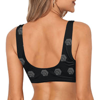 Hex Black & Grey Sport Bikini Top