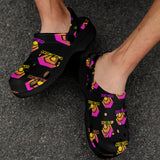 Hex Color Dot Com Black Custom Print Adults Clogs