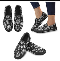Litecoins Black Slip-on Canvas Women's Shoes - Crypto Wearz