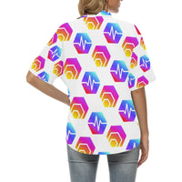 Hex Pulse Combo All Over Print Hawaiian Shirt for Women