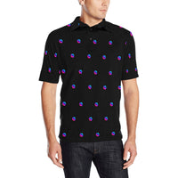 Pulse Small Black Men's All Over Print Polo Shirt