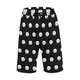 Hex White Black Men's All Over Print Casual Shorts