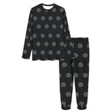 Hex Black & Grey Women's All Over Print Pajama Set with Trouser Opening