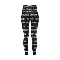 Hedron Combo White All Over Print High Waist Leggings with Pockets