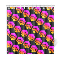 Hex Black Shower Curtain 72"x72" - Crypto Wearz