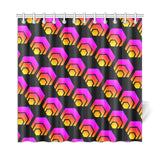 Hex Black Shower Curtain 72"x72" - Crypto Wearz