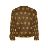 Hex Brown & Tan Women's All Over Print Bomber Jacket