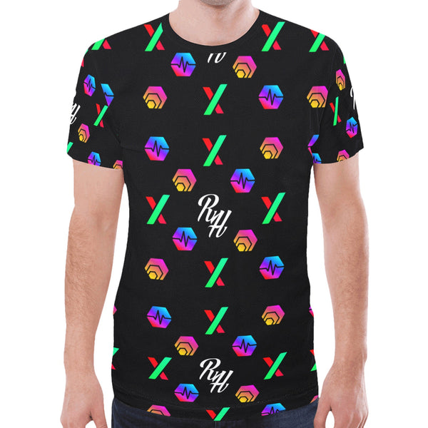 RH HPX White Men's All Over Print Mesh T-shirt