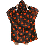 5555 Orange Blanket Hoodie for Women