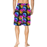 Hex Pulse TEXT Black Special Edition All Over Print Basketball Shorts With Pockets