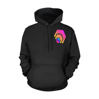 Hex Pulse Morph Black Men's All Over Print Hoodie