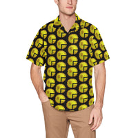 Time 3D 2 BLK Men's All Over Print Hawaiian Shirt With Chest Pocket