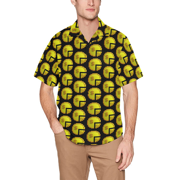 Time 3D 2 BLK Men's All Over Print Hawaiian Shirt With Chest Pocket