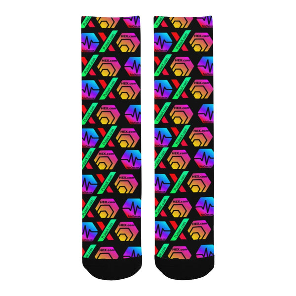 HPXdotCOM Black Men's Custom Socks