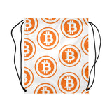 Bitcoin Orange Drawstring Bag (Large)