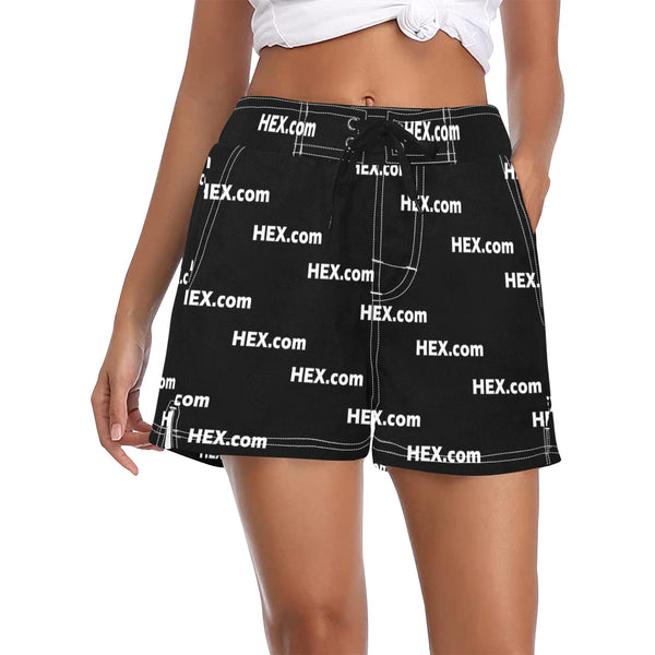 HEXdotcom White Women's Casual Beach Board Shorts