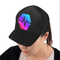 Pulse Logo Black Hip Hop Flat Brim Cap