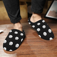 Hex White Black Men's Non-Slip Cotton Slippers