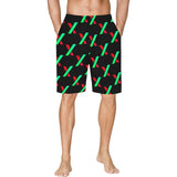 PulseX Black All Over Print Basketball Shorts With Pockets