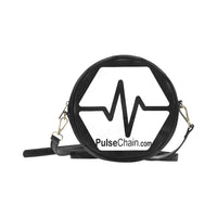 PulseChainDotCom White Round Messenger Bag