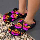 Hex Black Custom Print Adults Clogs