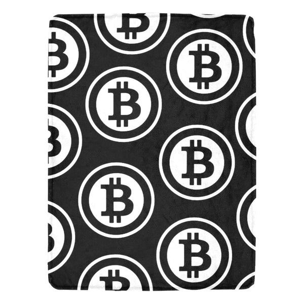 Bitcoin Black Ultra-Soft Micro Fleece Blanket 60" x 80"