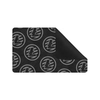 Litecoins Black & Grey Doormat 30"x18" (Rubber)