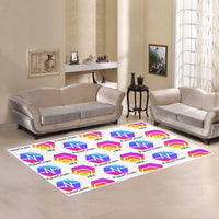 Hex Pulse TEXT Area Rug 7' x 5'