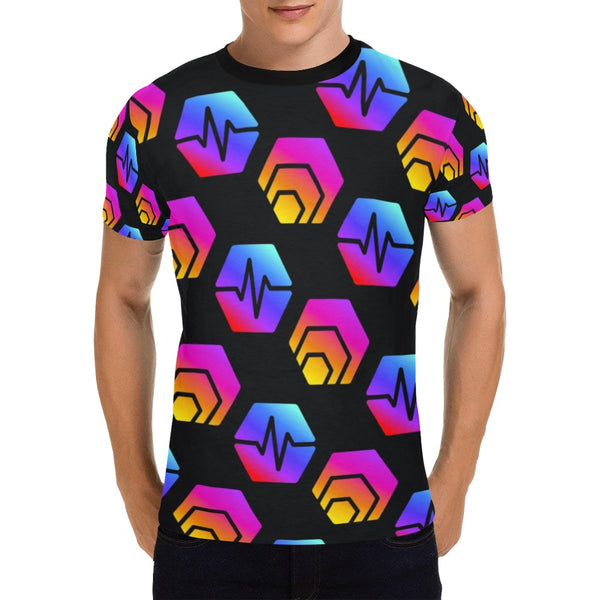 Hex Pulse Combo Black Men's All Over Print T-shirt