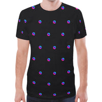 Pulse Small Black Men's All Over Print Mesh T-shirt