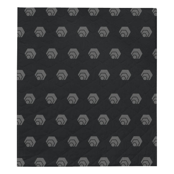 Hex Black & Grey Custom Quilt  70" x 80"