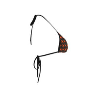 5555 Orange Custom Bikini Swimsuit Top