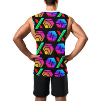 HPXdotCOM Black Men's Open Sides Workout Tank Top