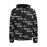 HEXdotcom Combo White Men's Hooded Bomber Jacket